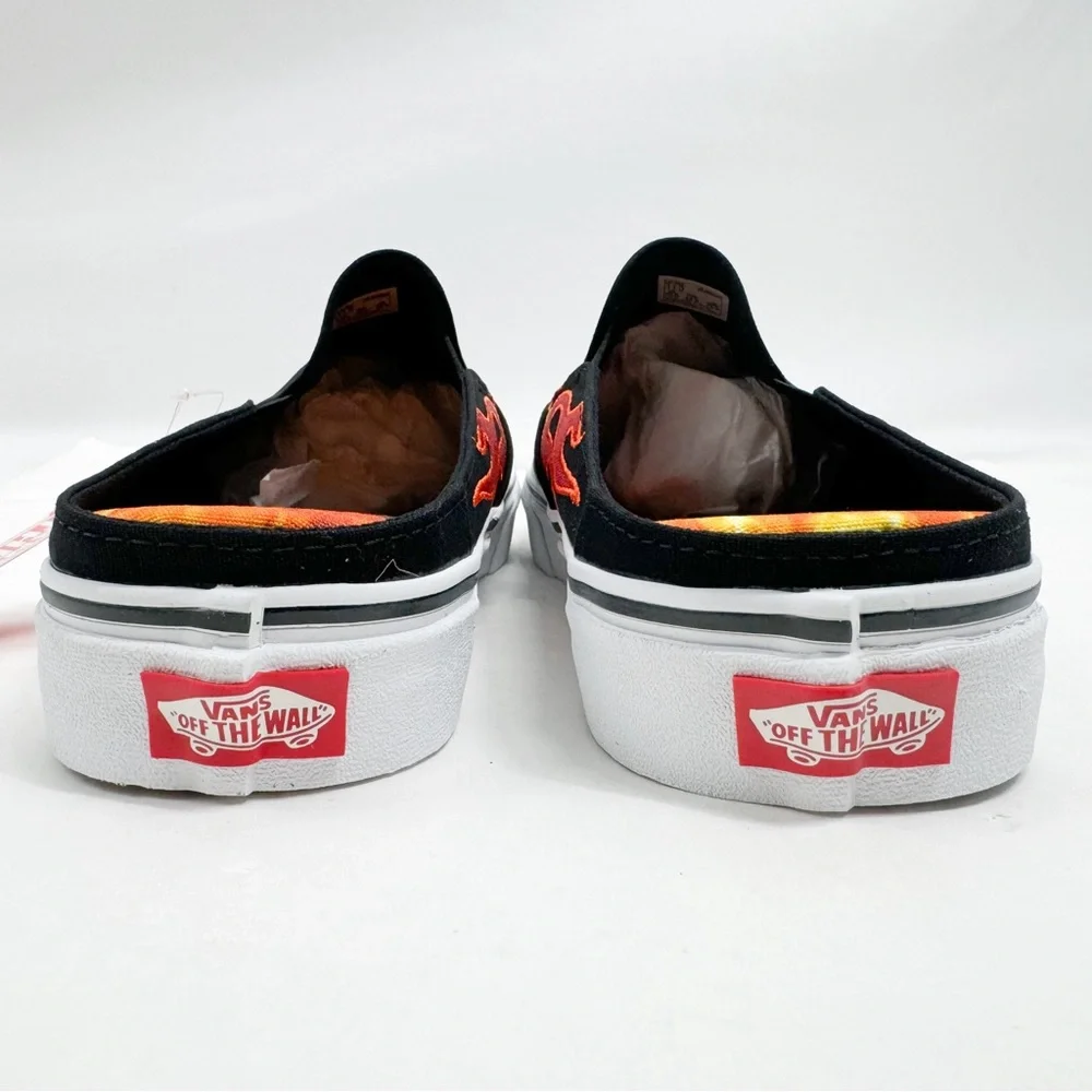 Vans x A$AP Worldwide Classic Slip-On Mules Black Flame - Picture 8 of 16
